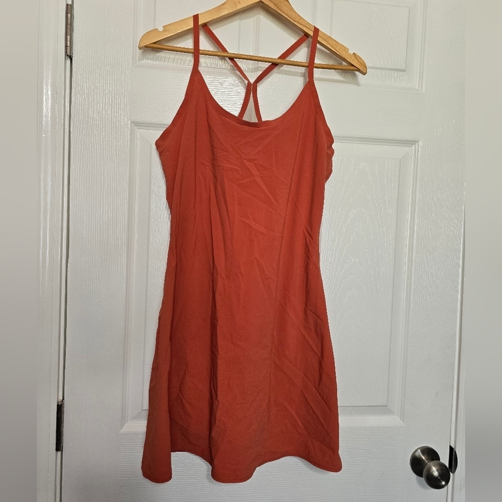 Outdoor Voices Exercise Dress Athletic Racerback Size M Terracotta Orange